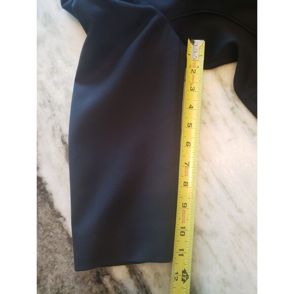 White House Black Market Women’s Jacket Blazer 8 Black 3/4 Sleeve Pleated Collar - Picture 11 of 11